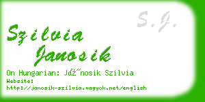 szilvia janosik business card